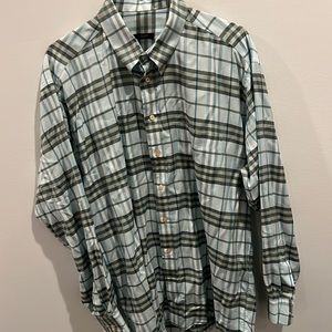 Mens Burberry blue button down